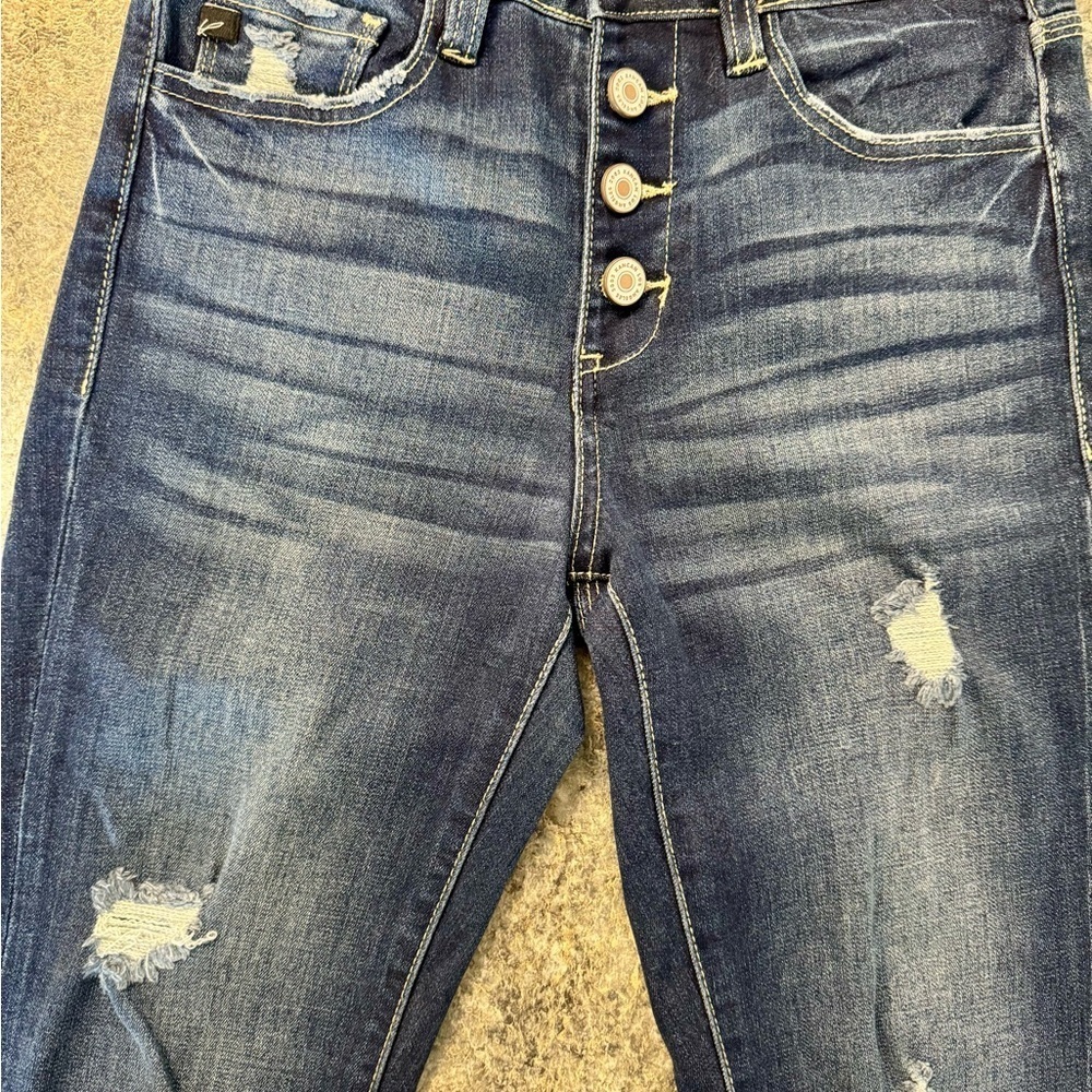 KanCan Blue High Rise Distressed Jeans